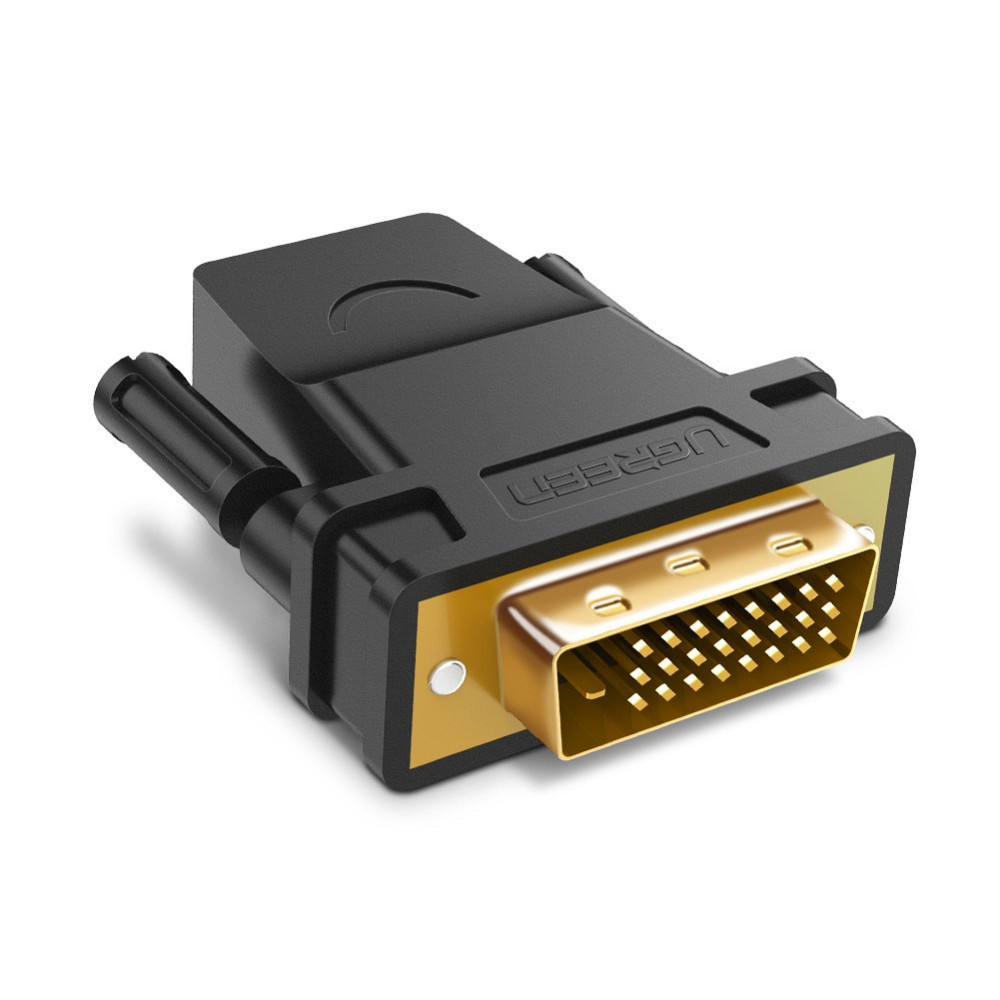 Переходник HDMI DVI D 24+1 Ugreen 20124 (Черный) Николаев - изображение 2