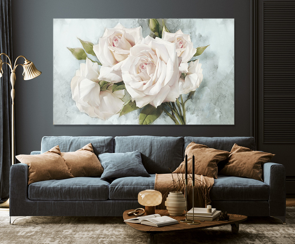 Картина холст в гостиную / спальню   Ніжні Троянди    MLP_134 80х160см Киев - изображение 3