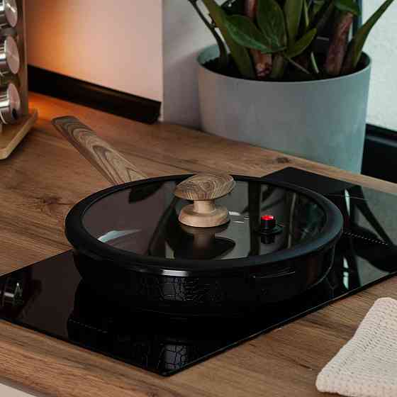 Чорна алюмінієва сковорода з керамічним покриттям 26 см Київ