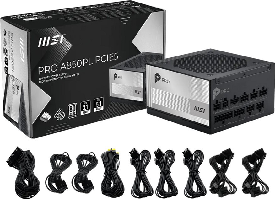 Блок живлення MSI PRO A850PL PCIE5 850W ( 18295 ) Харків - фото 5