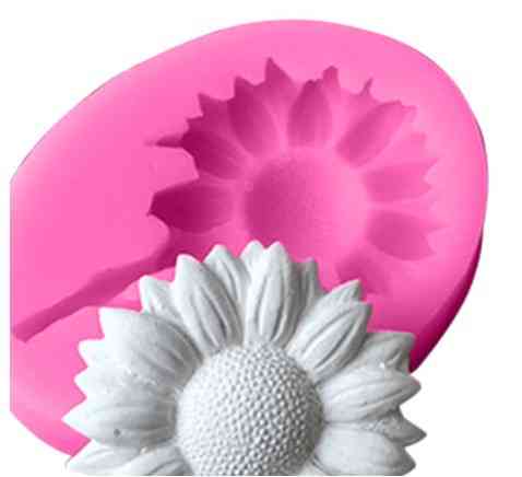 Молд силиконовый Подсолнух 80 на 55 мм розовый Киев
