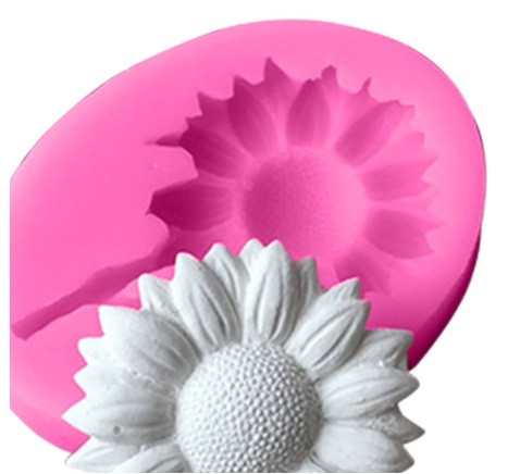 Молд силиконовый Подсолнух 80 на 55 мм розовый Киев - изображение 5