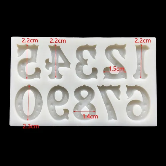 Молд силіконовий Цифри 100 на 55 мм рожевий Київ