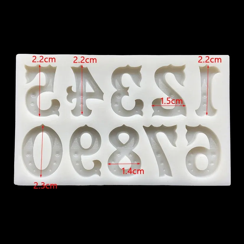 Молд силіконовий Цифри 100 на 55 мм рожевий Київ - фото 5