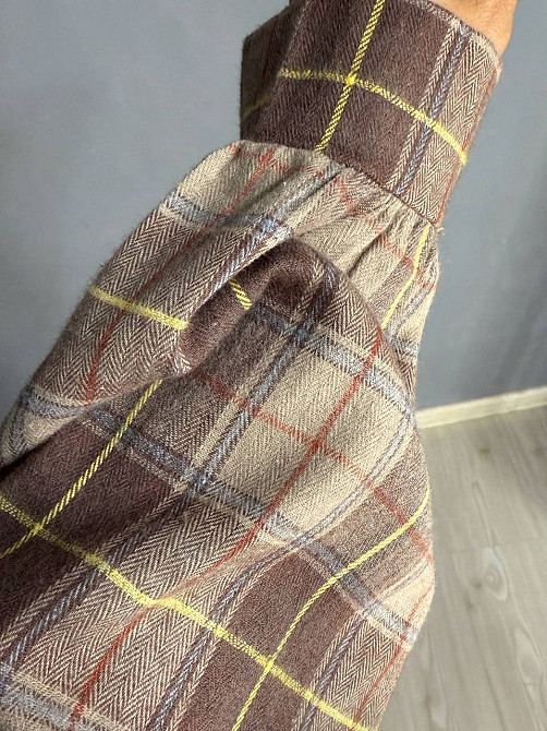 Рубашка женская A-N 8313 в клетку оверсайз широкая хлопковая, коричневый, one size Киев - изображение 9