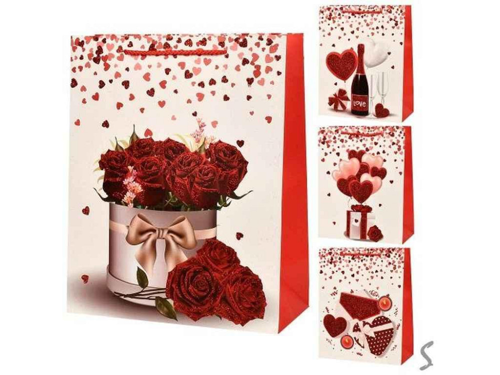 Пакет подарунковий M Love You 26*32*12см паперовий R94967 ТМ STENSON Київ - фото 1