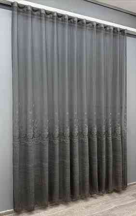 Тюль VR-Textil 1639т Greta Жаккард Графитовый 300х270 см (42-0605) Киев