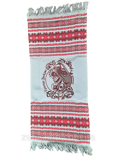 Рушник великодні вишитий червоний Київ - фото 3