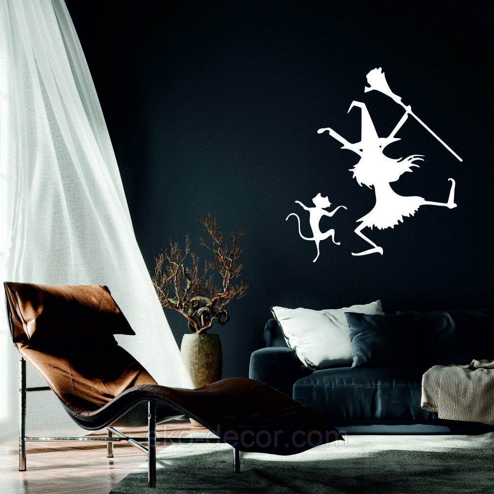 Декоративне настінне Панно «Ведьма», Декор на стіну 90*81 см, Білий Київ - фото 1