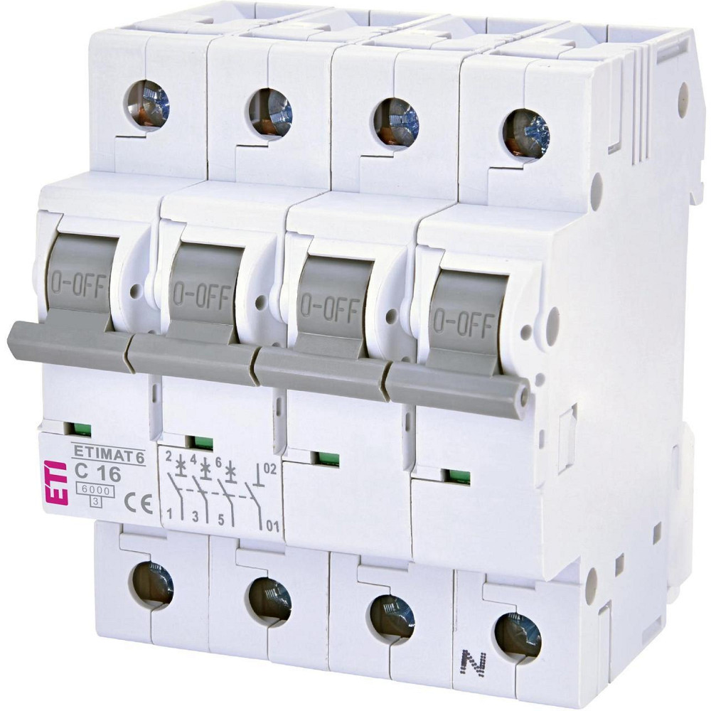 Автоматичний вимикач ETI ETIMAT 6 3p+N C 16 А (6 kA) (2146516) ( 28105 ) Харків - фото 1
