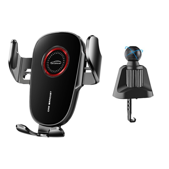 Держатель для телефона,автомобильный ,с механической фиксацией смартфона, на дефлектор в машину,черный Каменец-Подольский