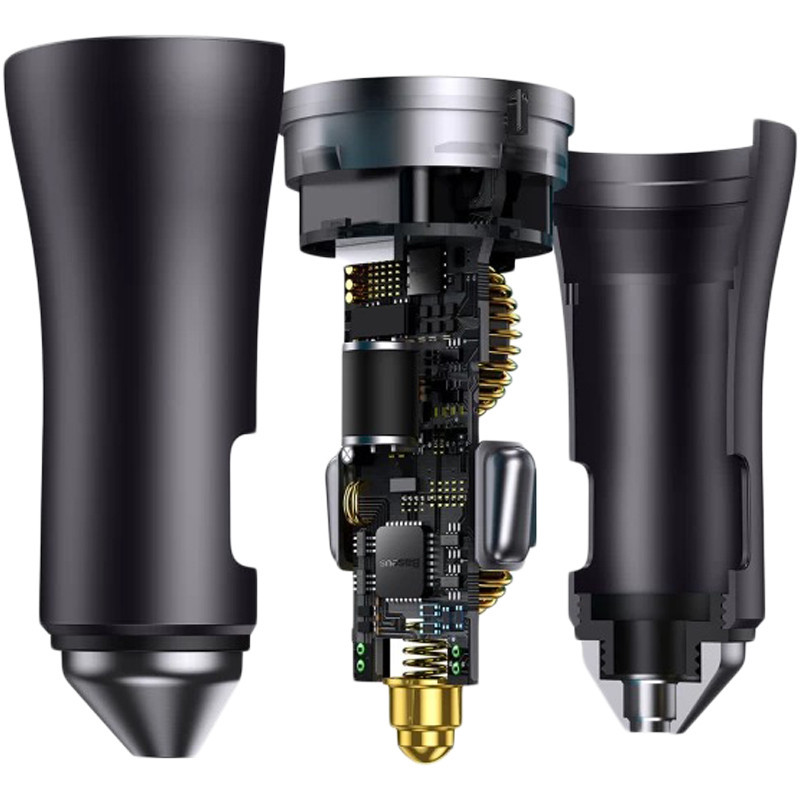 Автомобільний зарядний пристрій Baseus Golden Contactor Pro 2Type-C 40W (CGJP000013) Dark Grey Рівне - фото 5