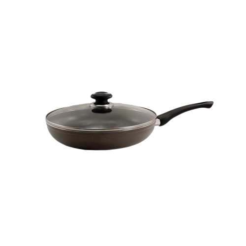 Сковорідка d28см скляна кришка а/п Non Stick шоколадний FPN-287 ZAUBERG Житомир