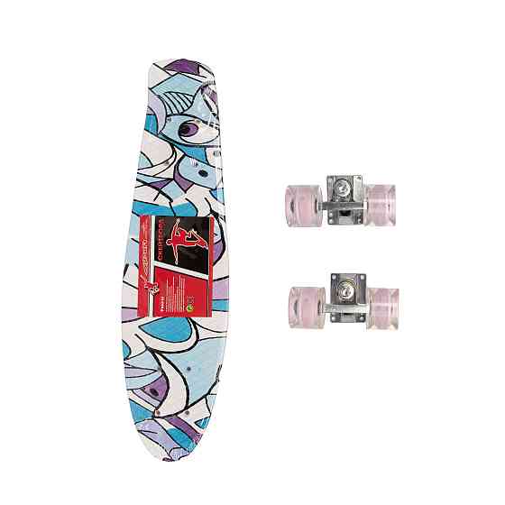 Скейт пенни борд, скейтборд Profi МS0749-13_4 со светящимися колесами алюминиевая подвеска Каменец-Подольский