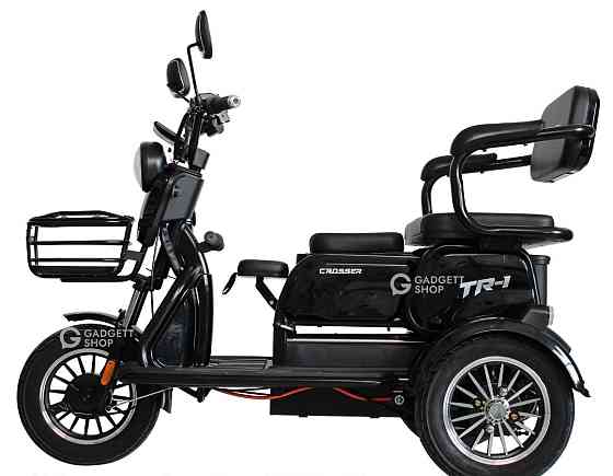 Триколісний електроскутер Crosser TR-1 PRO (1200W, 72V, 24Ah) - Чорний. Харків