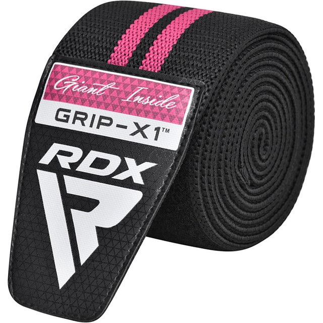 Бинти на коліна RDX GYM KNEE WRAP R11 BLACK/PINK Каменское - изображение 6
