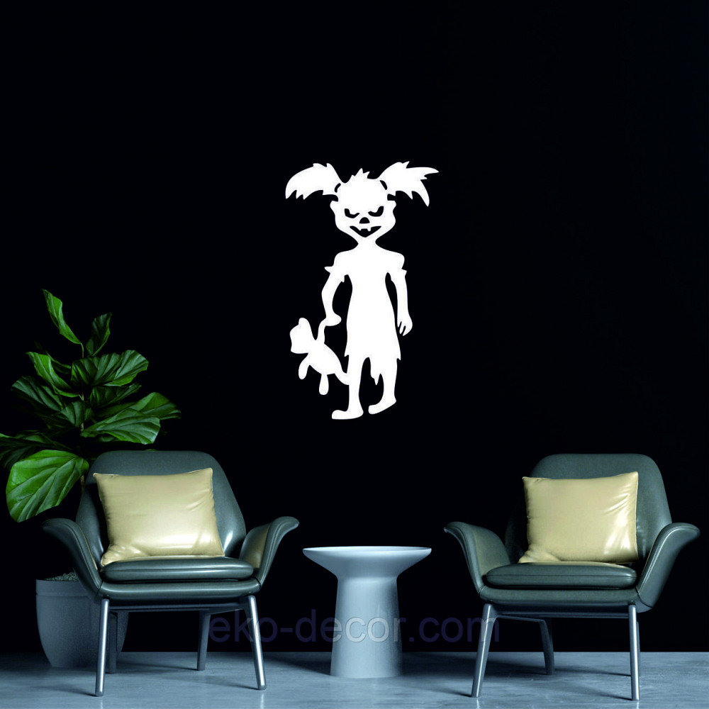 Декоративне настінне Панно «Сілует дітей. Гелловін», Декор на стіну 50*30 см, Білий Київ - фото 4