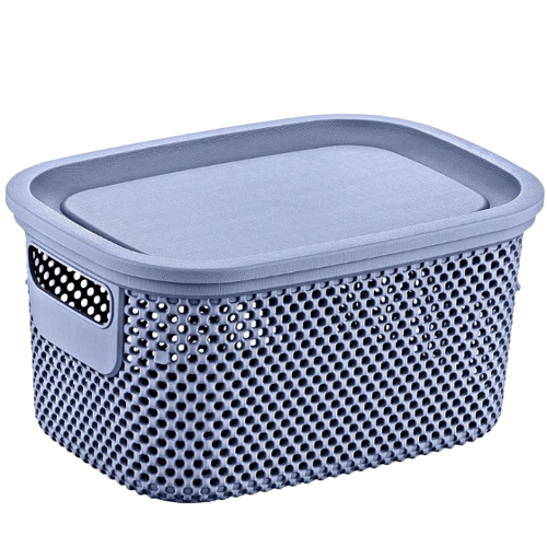 Кошик 3,5л з кришкою сірий з малюнком 3D ELIF Житомир - фото 1