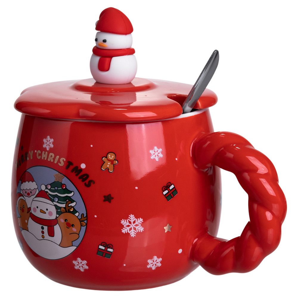 Новогодняя фарфоровая чашка 