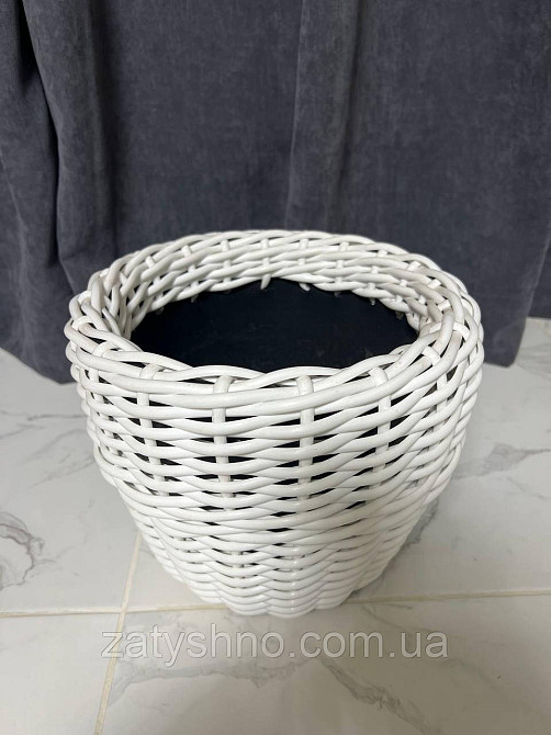 Білий ротанговий кошик Київ - фото 2