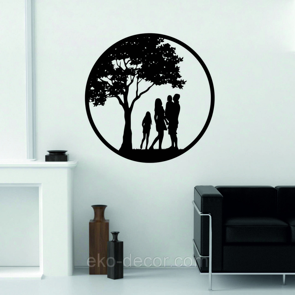 Декоративное настенное Панно «Семья», Декор на стену 70*70 см, Черный Киев - изображение 4