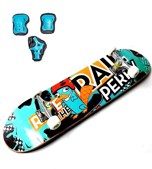 Скейт "Perry" із захистом у комплекті. Навантаження до 85 кг Одеса - фото 1