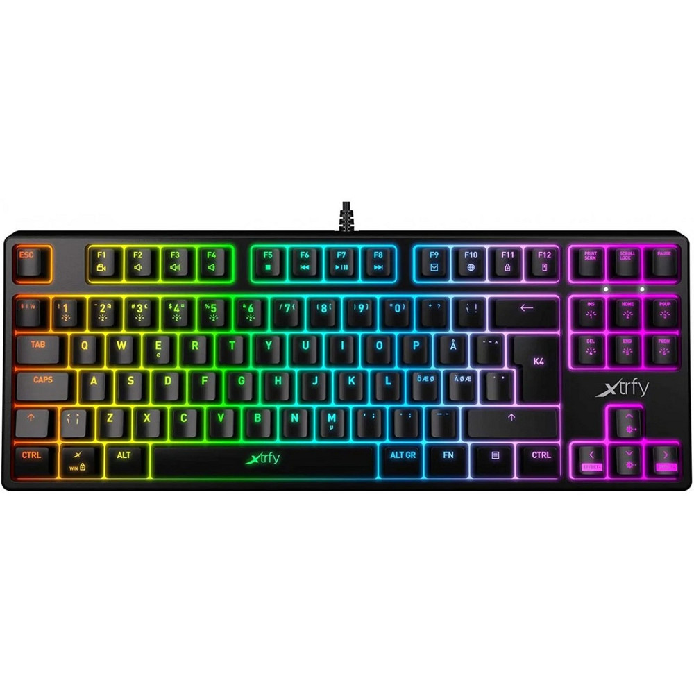 Клавіатура Xtrfy K4 TKL RGB Kailh Red UA Black (XG-K4-RGB-TKL-R-UKR) USB Чорний Харків - фото 1