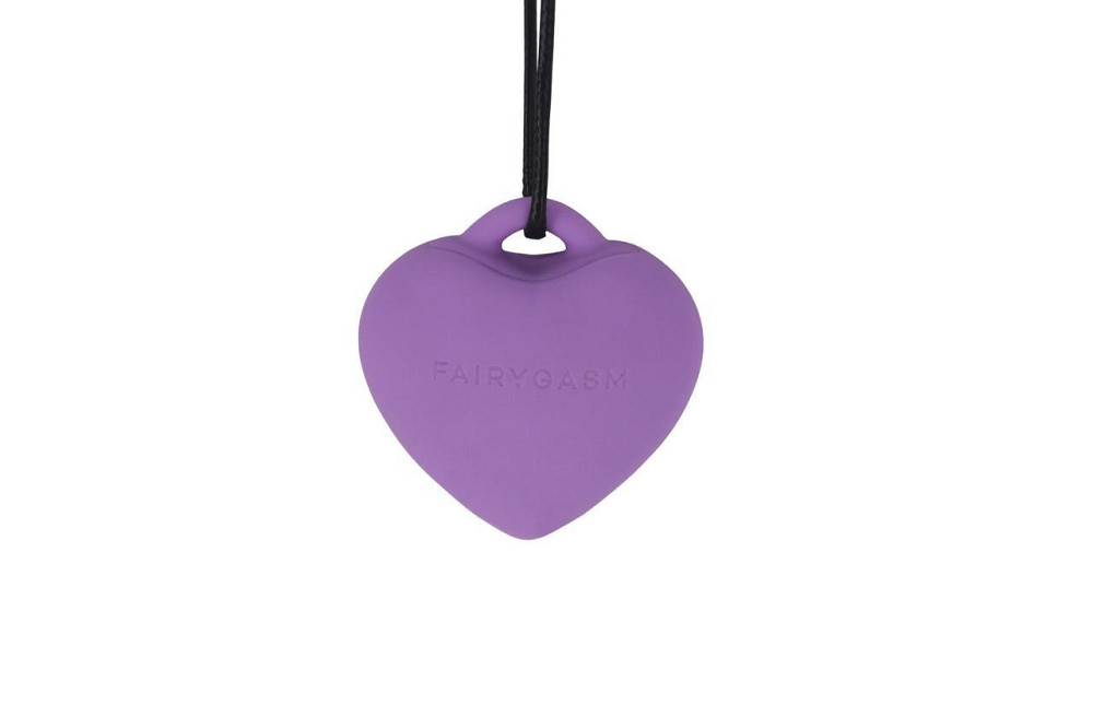 Мінівібратор «Сердечко» FairyGasm PleasureStone violet, 9 режимів, на шнурку Sex Aura Київ - фото 4
