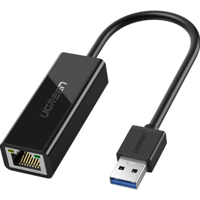 Переходник USB 3.0 to Ethernet RJ45 1000 Mb CR111 Black Ugreen (20256) Винница - изображение 1