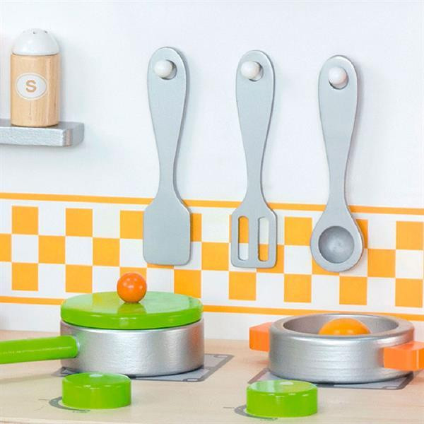 Дитяча кухня Viga Toys з дерева з посудом (50957FSC) Харків - фото 4