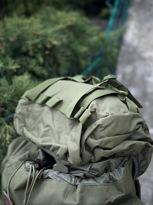 Водонепроникний тактичний рюкзак олива з матеріалу Оксфорд, анатомічні лямки, система Molle Львів - фото 2