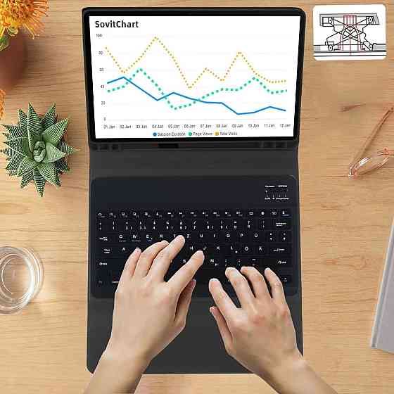 Защитный чехол с Bluetooth клавиатурой для iPad 10.2 (2019/20/21)/pro10.5(2017)/Air 3 10.5 Днепр