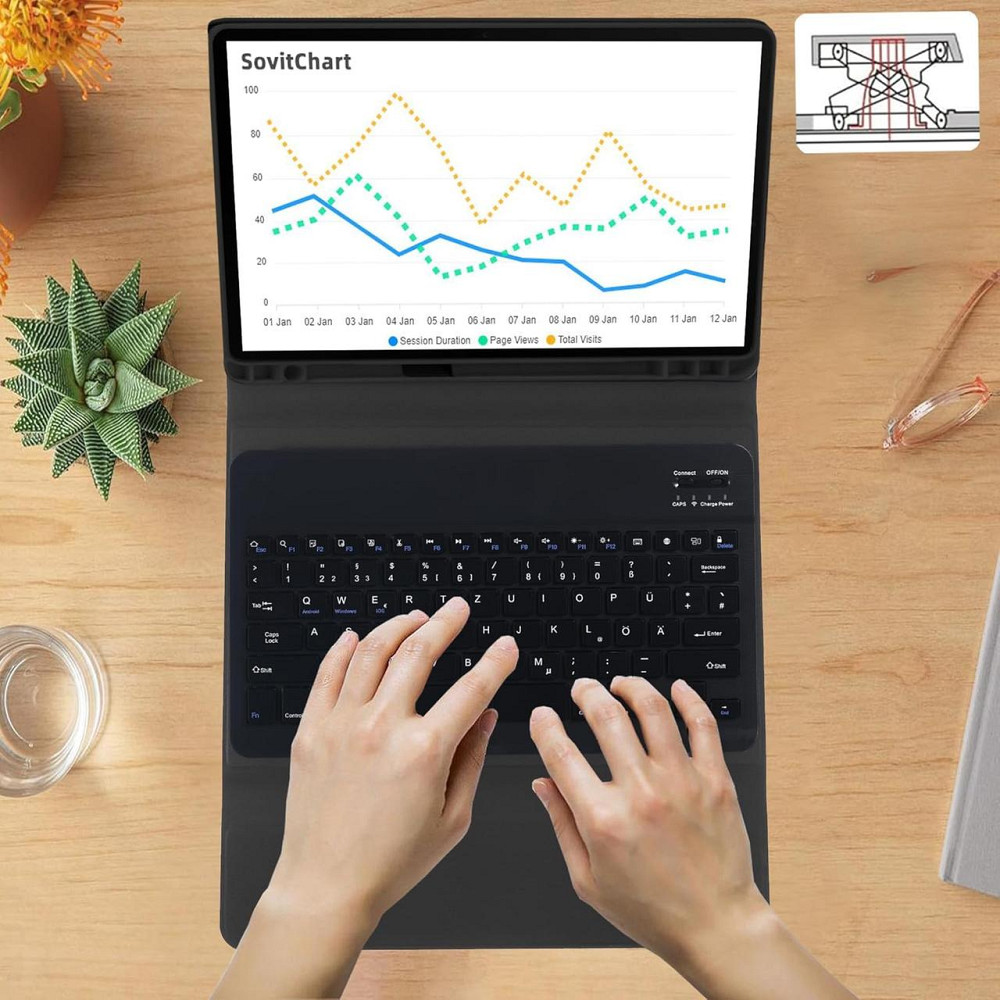 Захисний чохол з Bluetooth клавіатурою для iPad 10.2 (2019/20/21)/pro10.5(2017)/Air 3 10.5 Дніпро - фото 4
