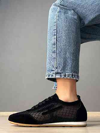 Кросівки жіночі Meideli 880-8 замшеві з сіткою снікерси чорні, 41, 25,5 см Київ