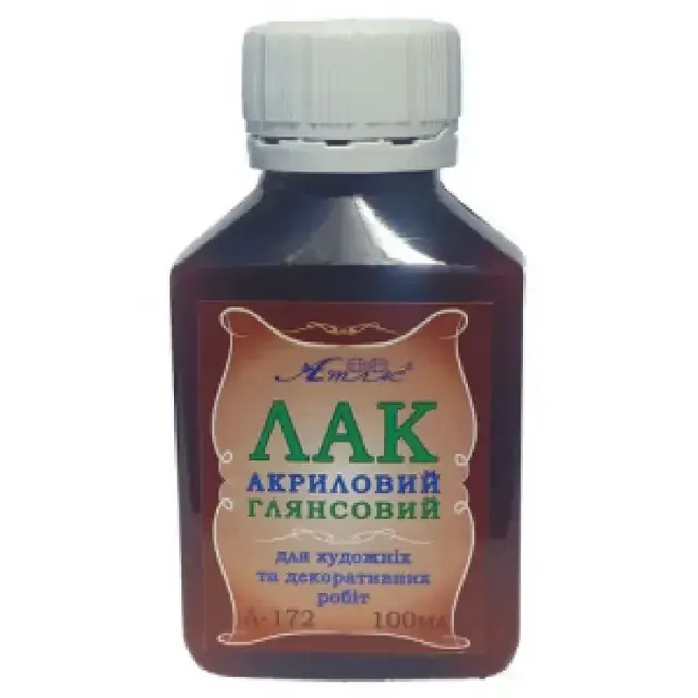 Лак акриловий "Атлас" глянсовий 100 мл, Л-172, шт Київ - фото 1