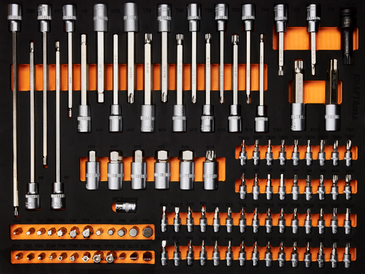 Візок для інструментів 7 ящиків 258 елемент Kraft&Dele (Польща) Київ - фото 10