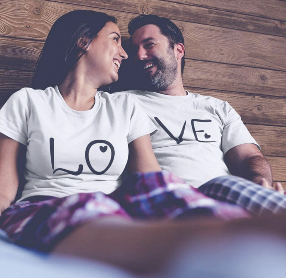 Парні футболки для хлопця та дівчини з принтом — LO VE Чернівці - фото 2