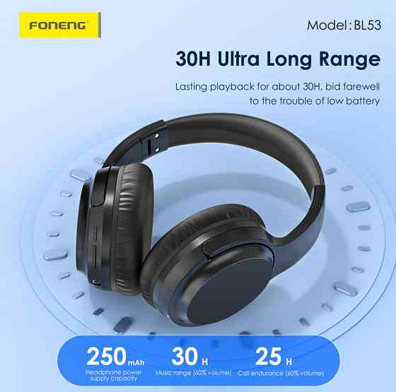 Навушники Foneng Neckband Sport (BL53-BL) Чорний Харьков