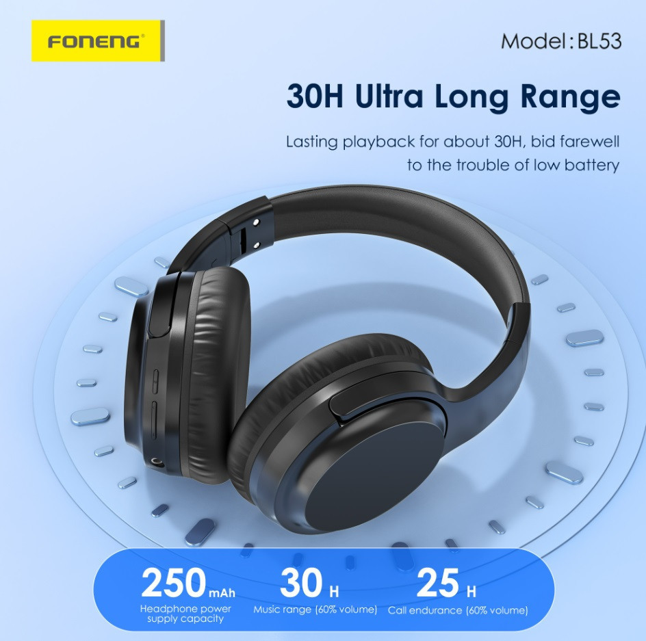 Навушники Foneng Neckband Sport (BL53-BL) Чорний Харків - фото 4
