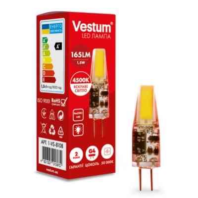 Лампочка Vestum LED COB G4 1,5W 4500K 12V (1-VS-8108) Вінниця