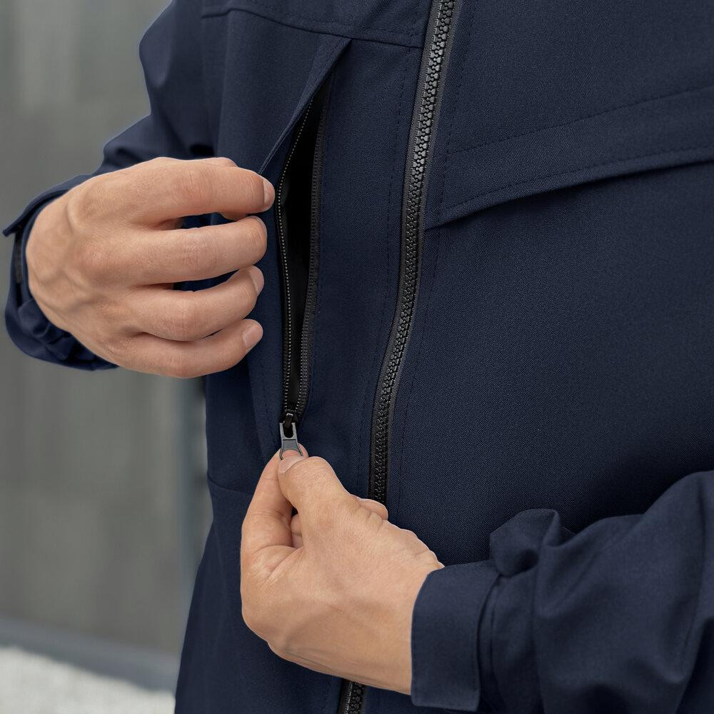 Темно-синя чоловіча повсякденна куртка на весну і осінь Pobedov Shum Київ - фото 8