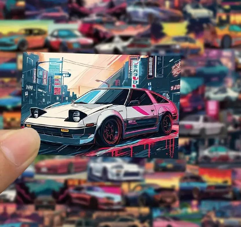 Стикеры ретро гонки, автомобили. Водонепроницаемые виниловые наклейки, авто стикерпак, наклейки гоно Киев - изображение 3