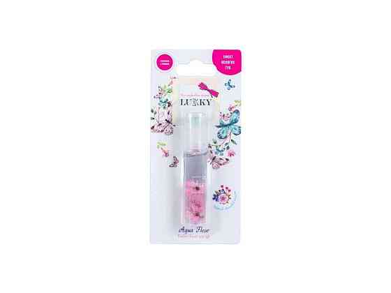 Блиск для губ в ролику Aqua Fleur з рожевими квітами T22004 ТМ LUKKY Київ