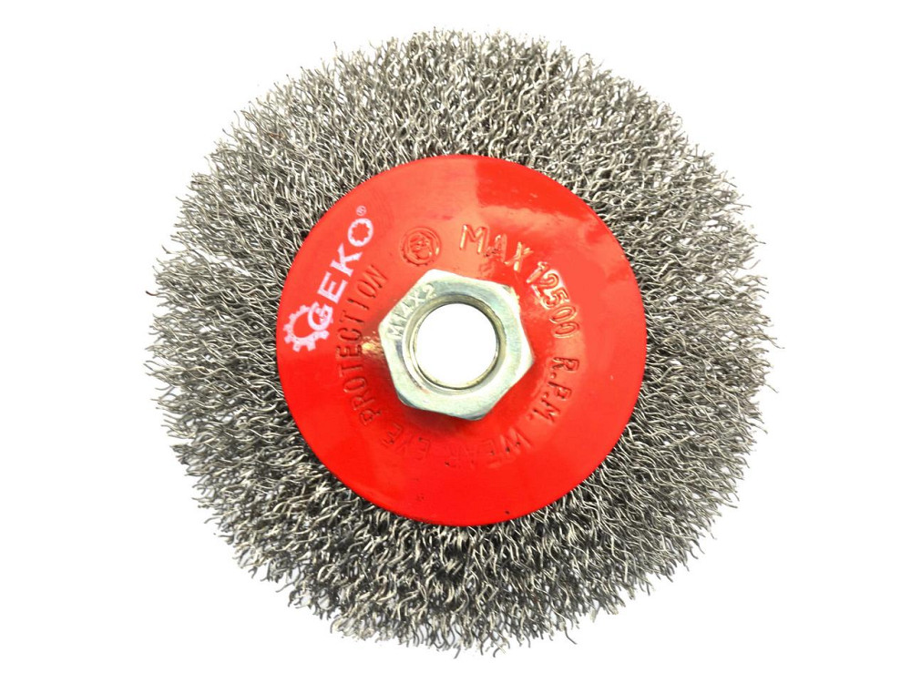 КШМ Щітка дротяна "GEKO" радіальна зі стальних дротиків 100мм Київ - фото 3