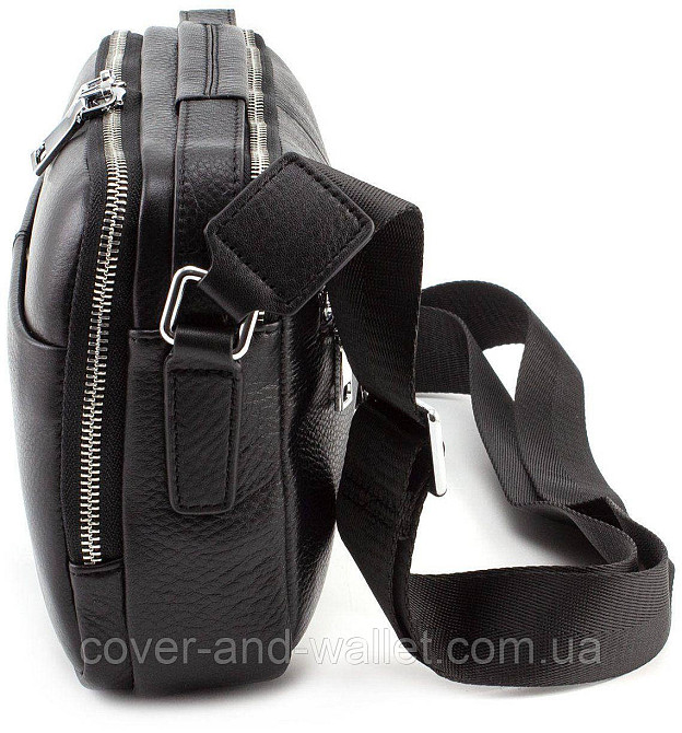 Горизонтальная мужская кожаная сумка с ручкой на молнии Marco Coverna 7711-1A Киев - изображение 4