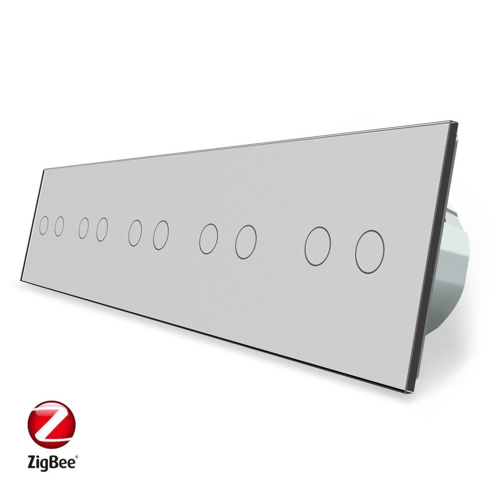 LIVOLO Розумний сенсорний ZigBee вимикач 10 сенсорів (2-2-2-2-2) Livolo сірий скло (VL-C710Z-15 Коломыя - изображение 3