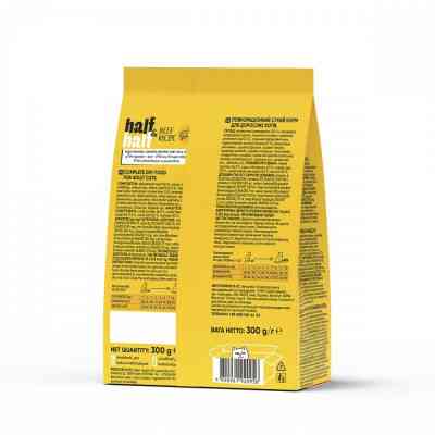 Сухий корм для кішок Half&amp;Half з яловичиною 300 г (4820261920956) Вінниця
