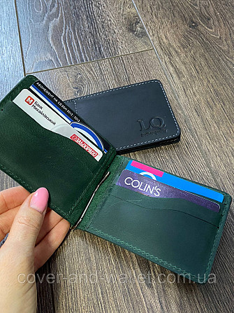 Зажим для денег и пластиковых карточек зеленого цвета ST Leather Onda Киев - изображение 4