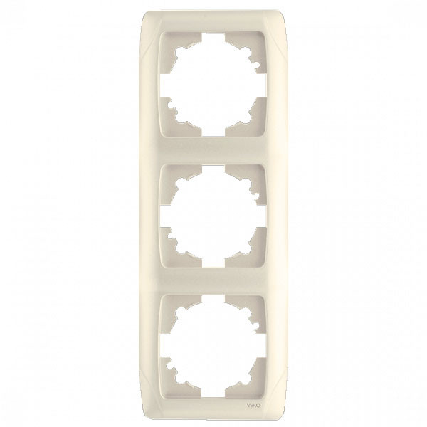 CARMEN Рамка 3-х вертикальная крем Viko Харьков - изображение 1