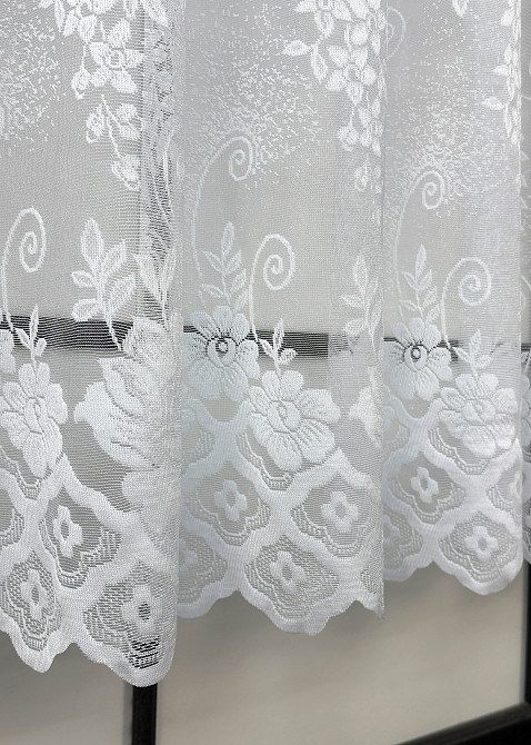 Короткая тюль, длина 1,2м, жаккард 